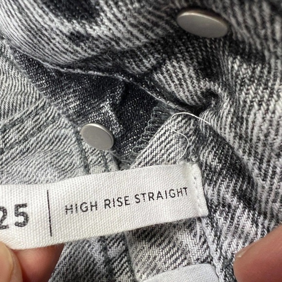 Pacsun Jeans Women's High Rise Straight 100% Cotton Acid Wash Button Fly 25 - Picture 4 of 9